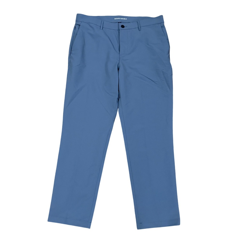 Banana Republic Mens Core Temp Chino Pants Blue 36x30 Slim Straight Trousers
